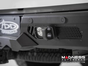 GMC Sierra 2500 Bomber Rear Bumper w/ Blind Spot and Backup Sensor Cutouts